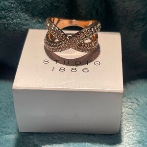 Rose gold stone ring